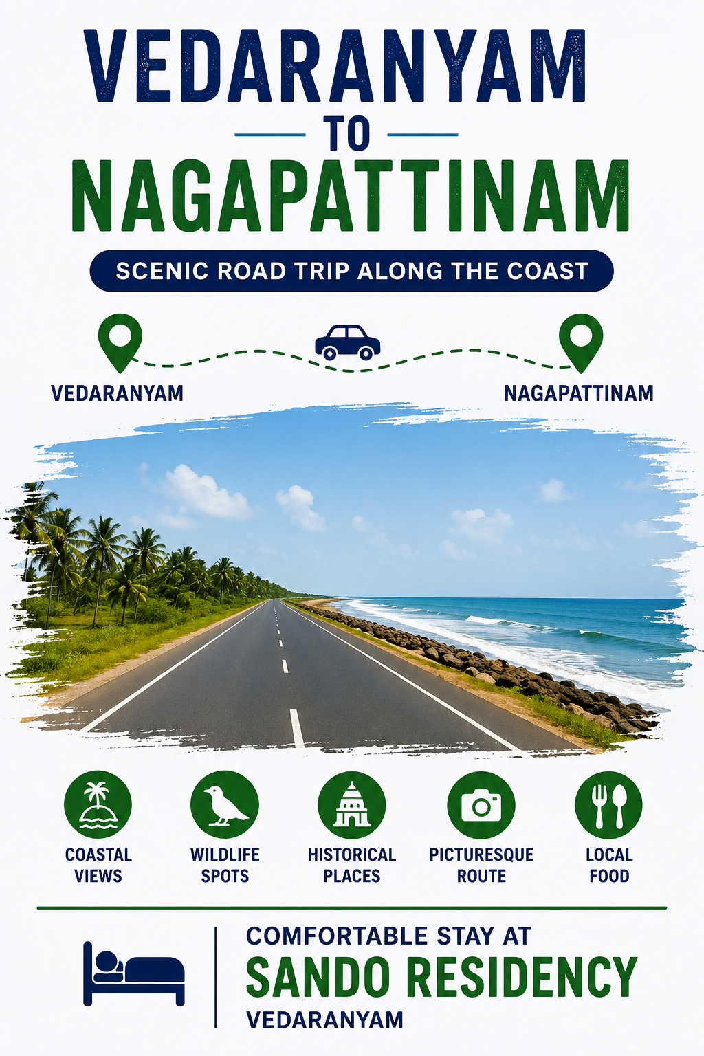 வேதாரண்யம் முதல் நாகப்பட்டினம் வரை – கடற்கரை அழகை ரசிக்கும் மறக்க முடியாத சாலைப் பயணம்
